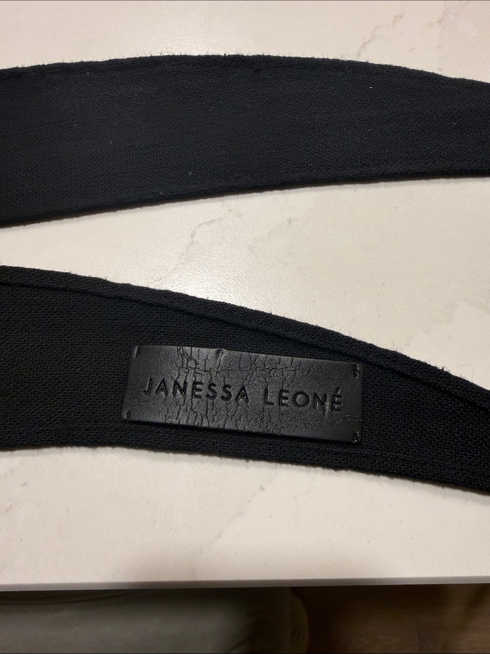 Janessa Leone Black Headband Scarf